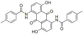 N,N'-(9,10-dihydro-4,8-dihydroxy-9,10-dioxoanthracene-1,5-diyl)bis[4-methylbenzamide] 구조식 이미지