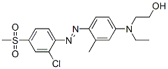 2-[[4-[[2-chloro-4-(methylsulphonyl)phenyl]azo]-3-methylphenyl]ethylamino]ethanol Structure