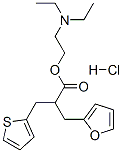 2-(diethylamino)ethyl alpha-(2-thienylmethyl)furan-2-propionate hydrochloride  구조식 이미지