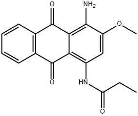 N-(4-amino-9,10-dihydro-3-methoxy-9,10-dioxoanthryl)propionamide 구조식 이미지