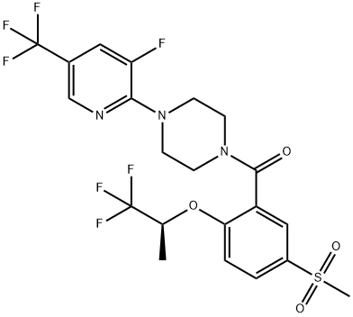 845614-11-1 [4-(3-Fluoro-5-trifluoromethylpyridin-2-yl)piperazin-1-yl][5-Methylsulfonyl-2-[((S)-2,2,2-trifluoro-1-methylethyl)oxy]phenyl]methanone