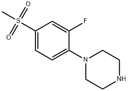 1-[2-FLUORO-4-(METHYLSULFONYL)PHENYL]PIPERAZINE
 Structure