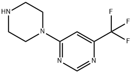 4-(1-피페라지닐)-6-(트리플루오로메틸)피리미딘 구조식 이미지