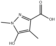 1H-Pyrazole-3-carboxylic  acid,  5-hydroxy-1,4-dimethyl- Structure