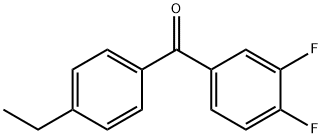 3,4-DIFLUORO-4'-ETHYLBENZOPHENONE Structure