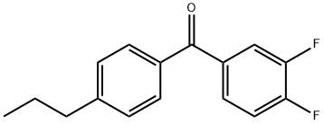 3,4-DIFLUORO-4'-N-PROPYLBENZOPHENONE Structure