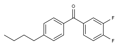 4-N-BUTYL-3',4'-DIFLUOROBENZOPHENONE Structure