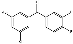 3,5-DICHLORO-3',4'-DIFLUOROBENZOPHENONE Structure