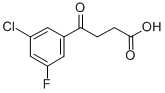4-(3-CHLORO-5-FLUOROPHENYL)-4-OXOBUTYRIC ACID Structure