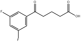 5-(3,5-DIFLUOROPHENYL)-5-OXOVALERIC ACID 구조식 이미지