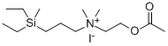 1-Propanaminium, N-(2-(acetyloxy)ethyl)-3-(diethylmethylsilyl)-N,N-dim ethyl-, iodide Structure
