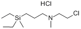 1-Propanamine, N-(2-chloroethyl)-3-(diethylmethylsilyl)-N-methyl-, hyd rochloride 구조식 이미지