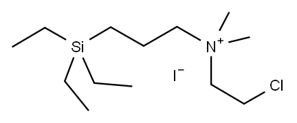 (2-Chloroethyl)dimethyl(3-(triethylsilyl)propyl)ammonium iodide 구조식 이미지