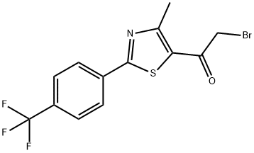 2-BROMO-1-[4-METHYL-2-[4-(TRIFLUOROMETHYL)PHENYL]-1,3-THIAZOL-5-YL]-1-ETHANONE 구조식 이미지