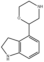 2,3-Dihydro-4-(2-morpholinyl)-1H-indole Structure