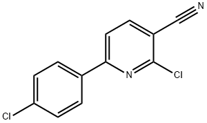 2-CHLORO-6-(4-CHLOROPHENYL)NICOTINONITRILE 구조식 이미지