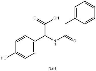 sodium (4-hydroxyphenyl)[(phenylacetyl)amino]acetate Structure