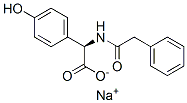 sodium (R)-(4-hydroxyphenyl)(phenylacetamido)acetate 구조식 이미지