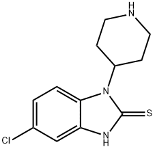 5-chloro-1,3-dihydro-1-(4-piperidinyl)-1H-benzimidazole-2-thione 구조식 이미지