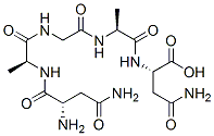 (2S)-2-[[(2S)-2-[[2-[[(2S)-2-[[(2S)-2-amino-3-carbamoyl-propanoyl]amin o]propanoyl]amino]acetyl]amino]propanoyl]amino]-3-carbamoyl-propanoic acid Structure