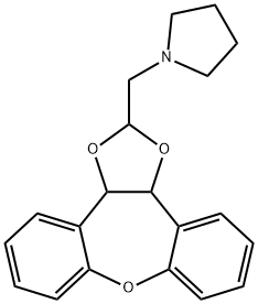 Pyrrolidine, 1-((3a,12b-dihydrodibenzo(b,f)-1,3-dioxolo(4,5-d)oxepin-2 -yl)methyl)- Structure