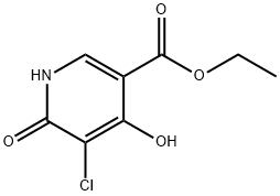 5-Chloro-4,6-dihydroxynicotinic acid ethyl ester 구조식 이미지