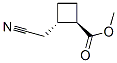 Cyclobutanecarboxylic acid, 2-(cyanomethyl)-, methyl ester, trans- (9CI) Structure