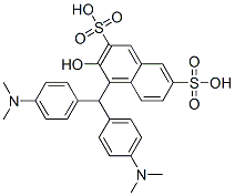 4-[bis[4-(dimethylamino)phenyl]methyl]-3-hydroxynaphthalene-2,7-disulphonic acid Structure