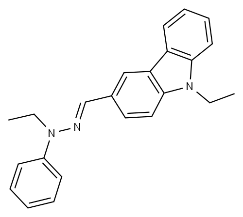 9-ETHYL-3-(N-ETHYL-N-PHENYLHYDRAZONOMETHYL)CARBAZOLE 구조식 이미지