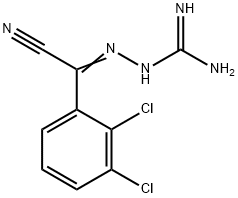2-(2,3-디클로로페닐)-2-구아니디닐이미노아세토니트릴 구조식 이미지