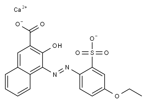 calcium 4-[(4-ethoxy-2-sulphonatophenyl)azo]-3-hydroxy-2-naphthoate 구조식 이미지