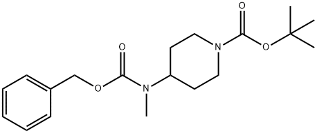 TERT-BUTYL 4-((BENZYLOXYCARBONYL)(METHYL)AMINO)PIPERIDINE-1-CARBOXYLATE Structure