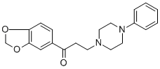 1-(1,3-BENZODIOXOL-5-YL)-3-(4-PHENYLPIPERAZINO)-1-PROPANONE 구조식 이미지