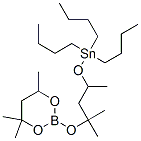 2-[1,1-dimethyl-3-[(tributylstannyl)oxy]butoxy]-4,4,6-trimethyl-1,3,2-dioxaborinane 구조식 이미지