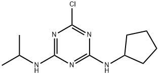 6-클로로-N-사이클로펜틸-N'-이소프로필-1,3,5-트리아진-2,4-디아민 구조식 이미지