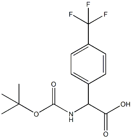 N-BOC-2-(4-트리플루오로메틸-페닐)-DL-글리신 구조식 이미지