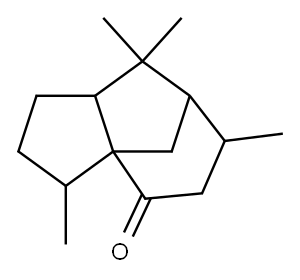octahydro-3,6,8,8-tetramethyl-4H-3a,7-methanoazulen-4-one 구조식 이미지