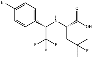 (S)-2-((S)-1-(4-broMophenyl)-2,2,2-trifluoroethylaMino)-4-fluoro-4-Methylpentanoic acid Structure