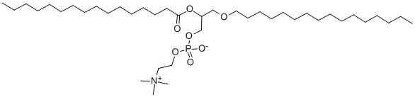 1-O-HEXADECYL-2-HEXADECANOYL-RAC-GLYCERO-3-PHOSPHOCHOLINE Structure