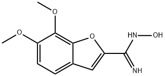 2-Benzofurancarboximidamide, 6,7-dimethoxy-N-hydroxy- Structure