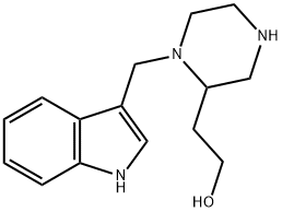 2-[1-(1H-Indol-3-ylmethyl)-2-piperazinyl]ethanol 구조식 이미지