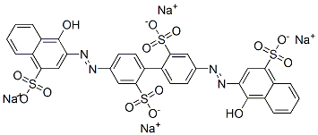 tetrasodium 4,4'-bis[(1-hydroxy-4-sulphonato-2-naphthyl)azo][1,1'-biphenyl]-2,2'-disulphonate Structure