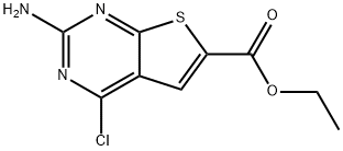 ethyl 2-amino-4-chlorothieno[2,3-d]pyrimidine-6-carboxylate Structure