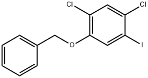 1-(벤질옥시)-2,4-디클로로-5-요오도벤젠 구조식 이미지