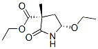 3-Pyrrolidinecarboxylicacid,5-ethoxy-3-methyl-2-oxo-,ethylester,cis-(9CI) Structure