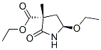 3-Pyrrolidinecarboxylicacid,5-ethoxy-3-methyl-2-oxo-,ethylester,trans-(9CI) Structure