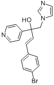 (3E)-4-(4-BROMOPHENYL)-1-(1H-IMIDAZOL-1-YL)-2-PYRIDIN-4-YLBUT-3-EN-2-OL Structure