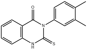 3-(3,4-DIMETHYL-PHENYL)-2-MERCAPTO-3H-QUINAZOLIN-4-ONE 구조식 이미지