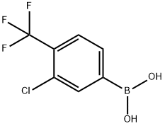 3-클로로-4-(트리플루오로메틸)페닐붕소산 구조식 이미지