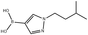 1-(3-메틸부틸)-1H-피라졸-4-붕소산 구조식 이미지